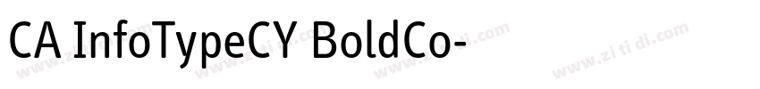 CA InfoTypeCY BoldCo字体转换
